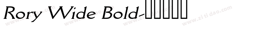 Rory Wide Bold字体转换